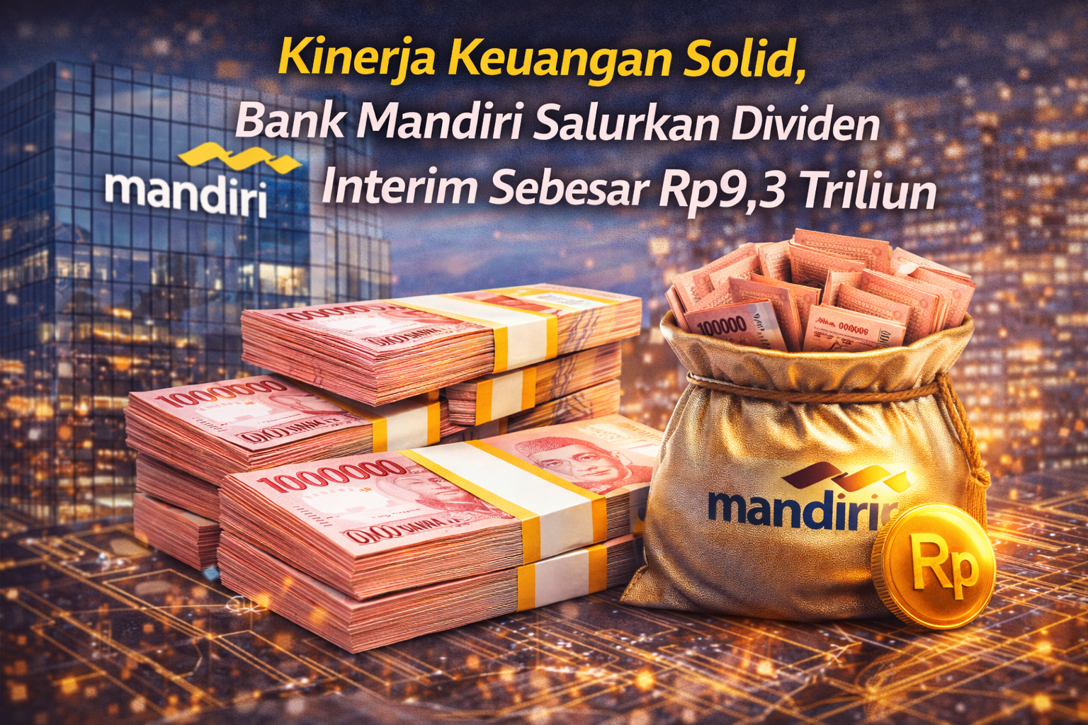 Keuangan Solid, Bank Mandiri Salurkan Dividen Rp9,3 Triliun